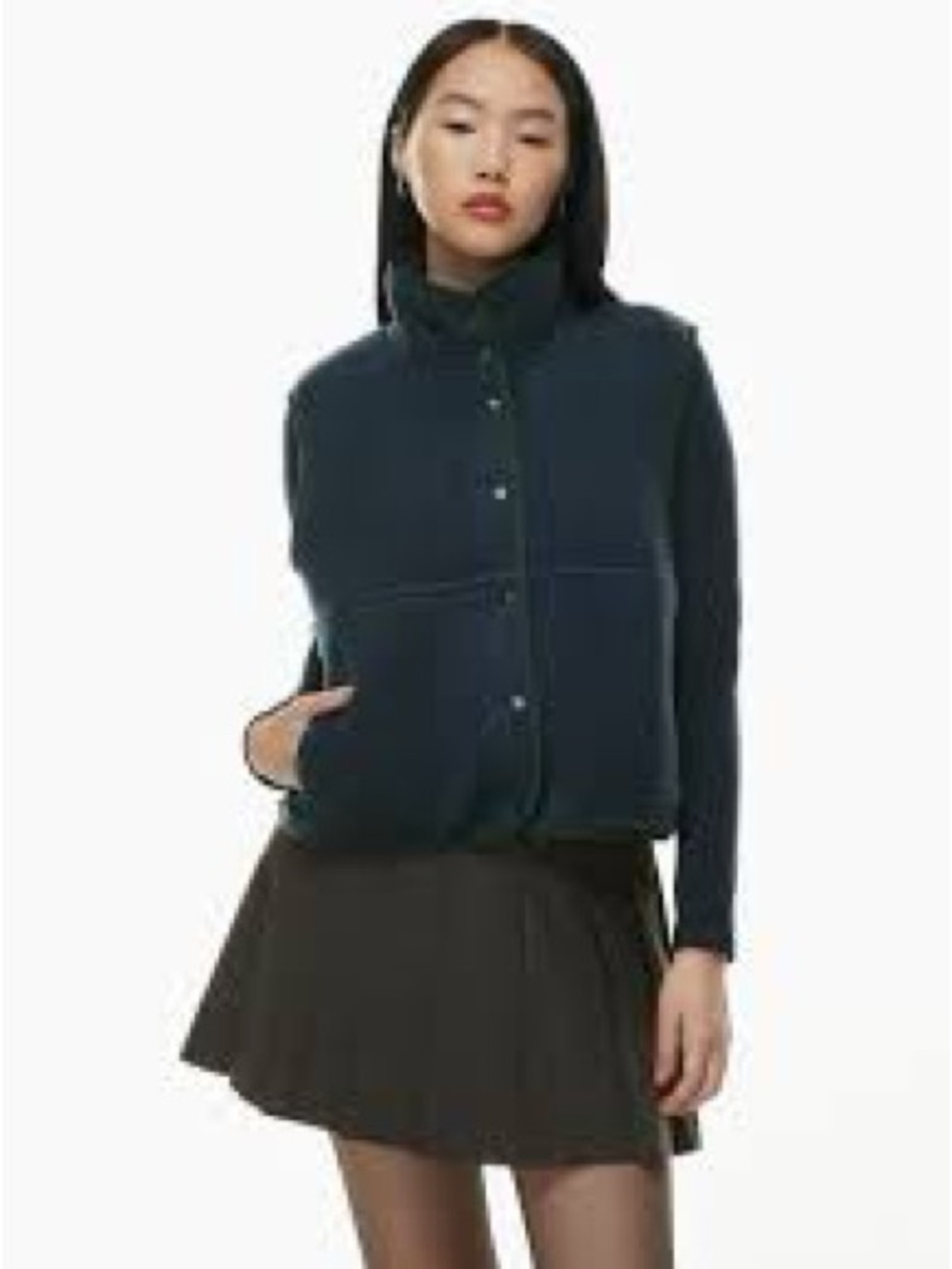 Aritzia Bigfoot Polar Snowbank Vest - Dark Navy Button-Up Vest